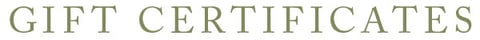 Gift Certificates